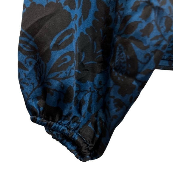 Ann Taylor Floral Cinched Waist Top MP - Picture 4 of 6